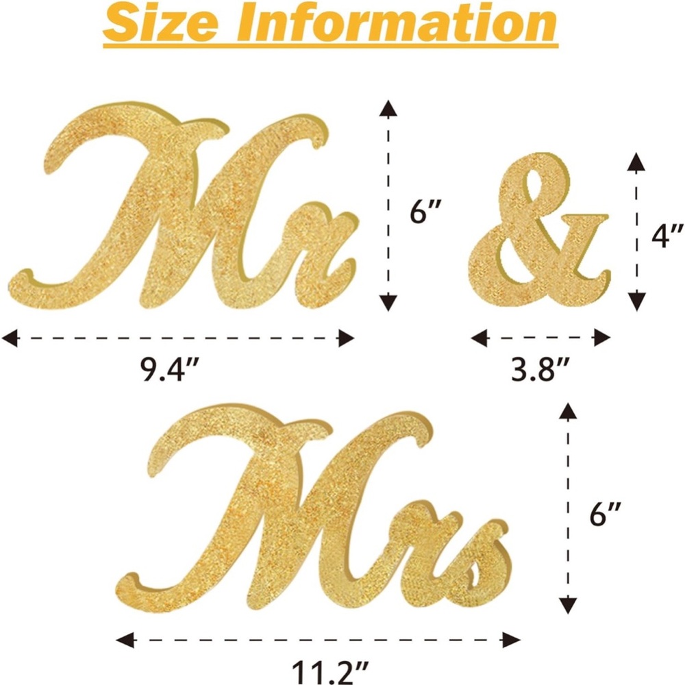 MR and MRS Tabletop Wedding Decoration - Picture 4 of 4